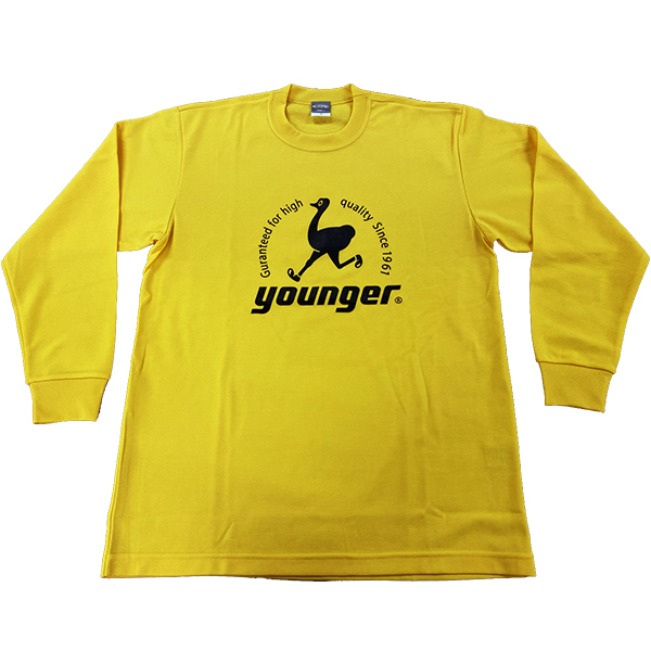 ヤンガー（Younger）ロゴ入り長袖Ｔシャツ（イエロー）